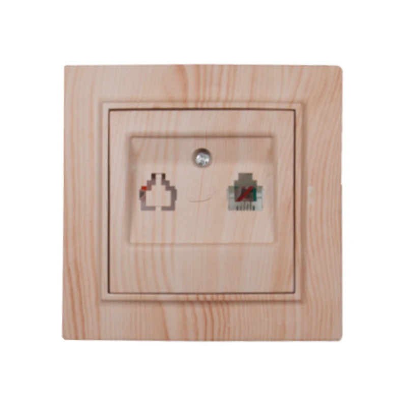 Телефонная розетка, светлый дуб
