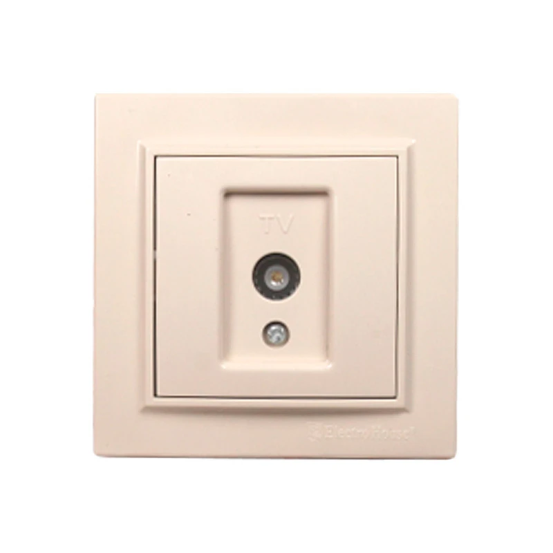 Телевизионная розетка, латте