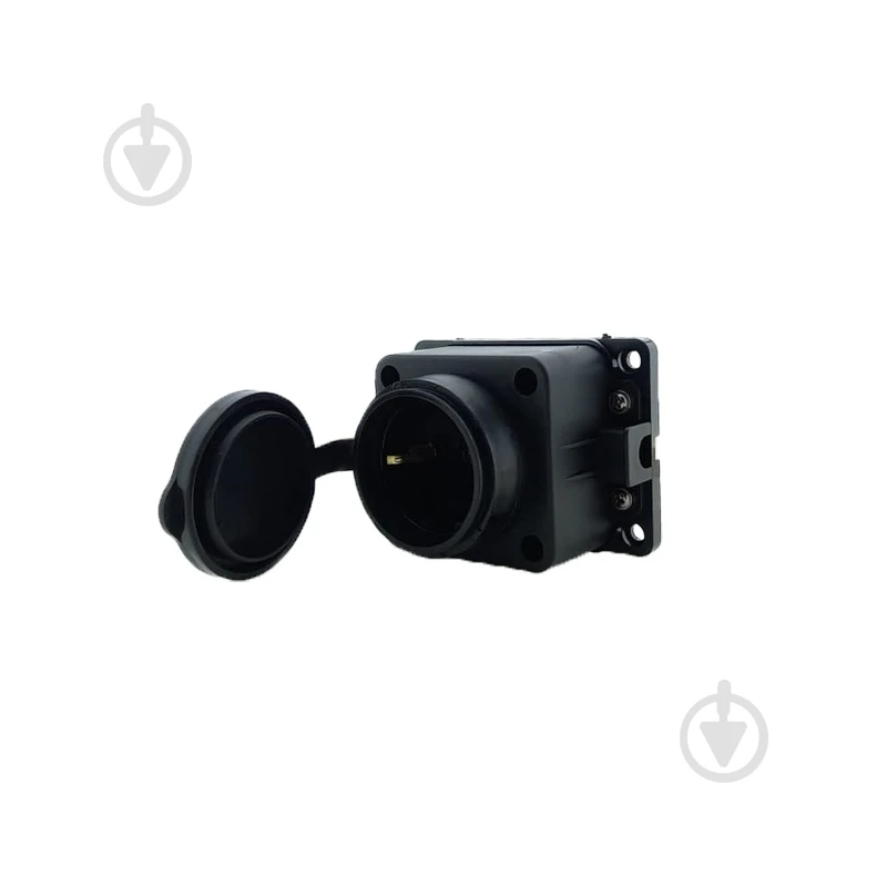 Встраиваемая розетка Garant на 1x220V с крышкой EH-RB-W1 Черная