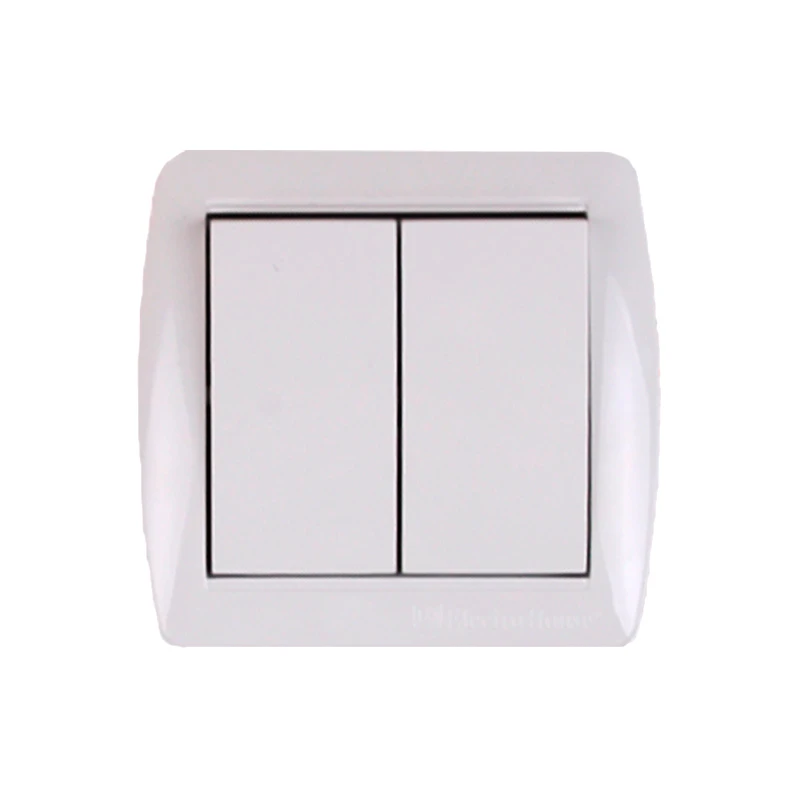 Выключатель двойной, белый