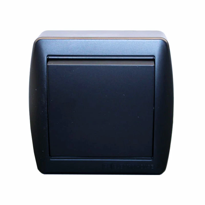 Выключатель одноклавишный, графит