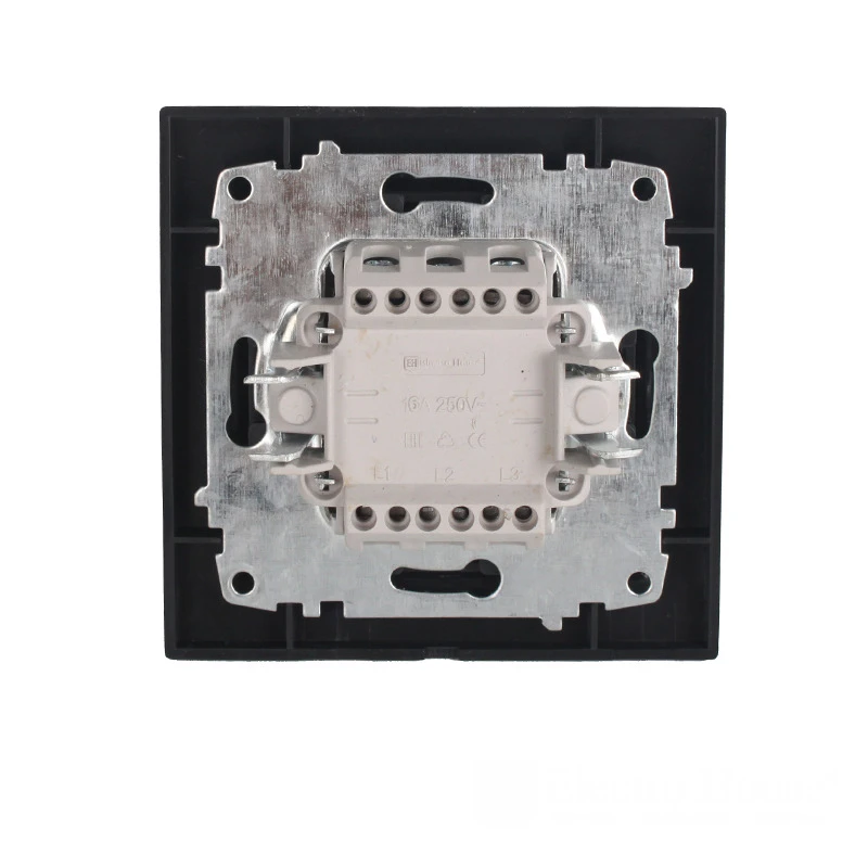 Выключатель двойной проходной, графитовый оттенок - 2