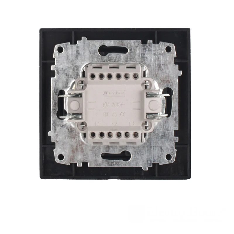 Выключатель одноклавишный проходной, графитовый оттенок - 2