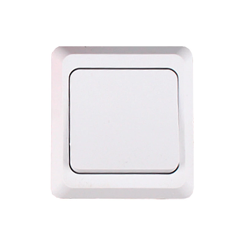 Выключатель одноклавишный, белый