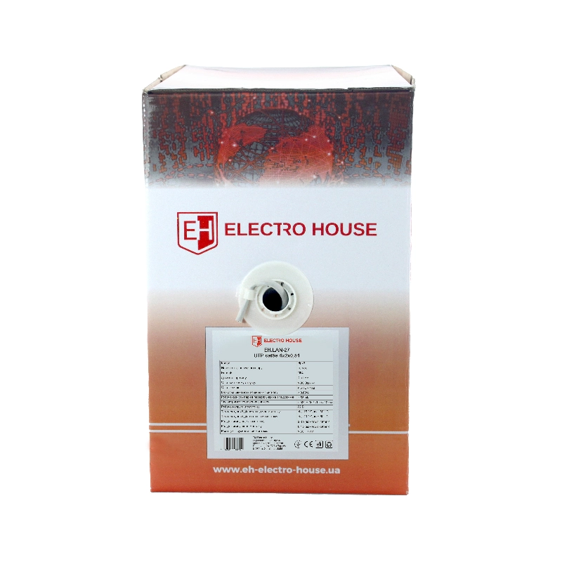 Сетевой кабель UTP cat5e 4х2х0,51 мм² Cu ПВХ серый, внутренний монтаж