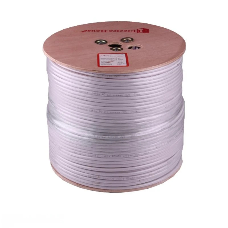 Кабель коаксиальный RG-6U 32% медь 1.02 ПВХ, белый, 305 м