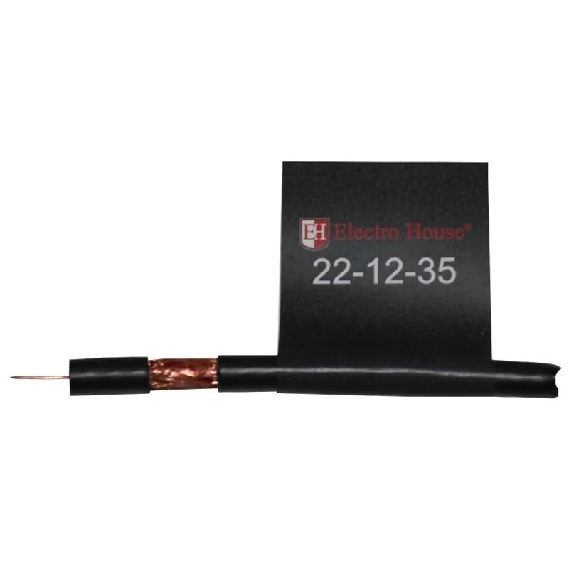 Кабель коаксиальный RG-6U 100% медь 0.75 полиэтилен, черный, 100 м