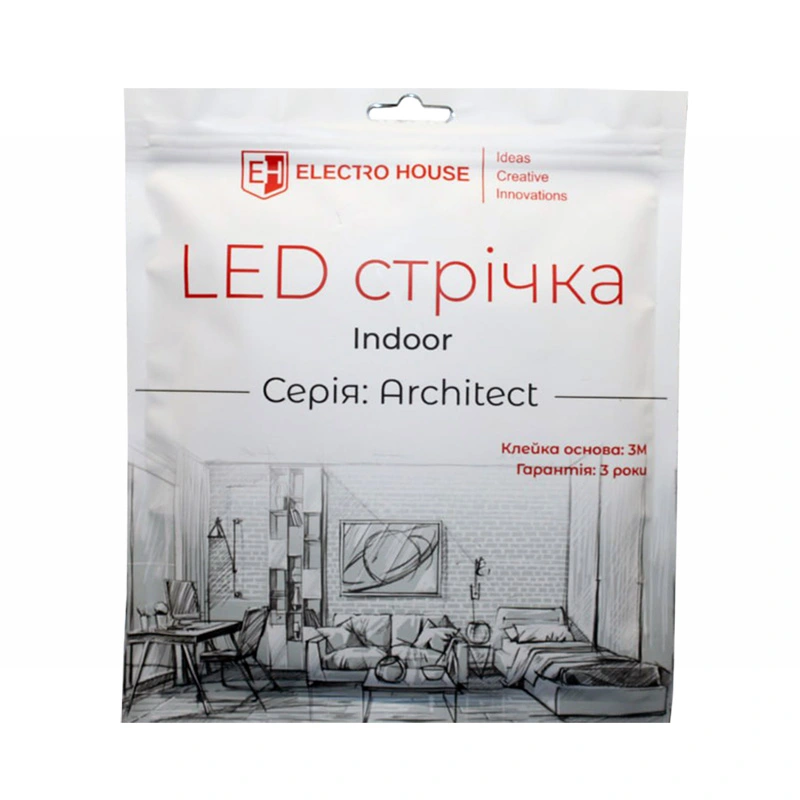 LED лента 7Вт 12В SMD2835 60 диодов, 1050 Лм, нейтральный белый 4500K, серия Architect - 2