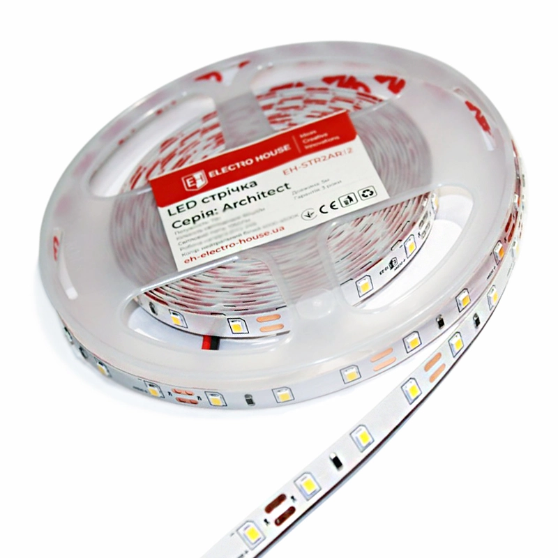 LED лента 7Вт 12В SMD2835 60 диодов, 1050 Лм, нейтральный белый 4500K, серия Architect - 3
