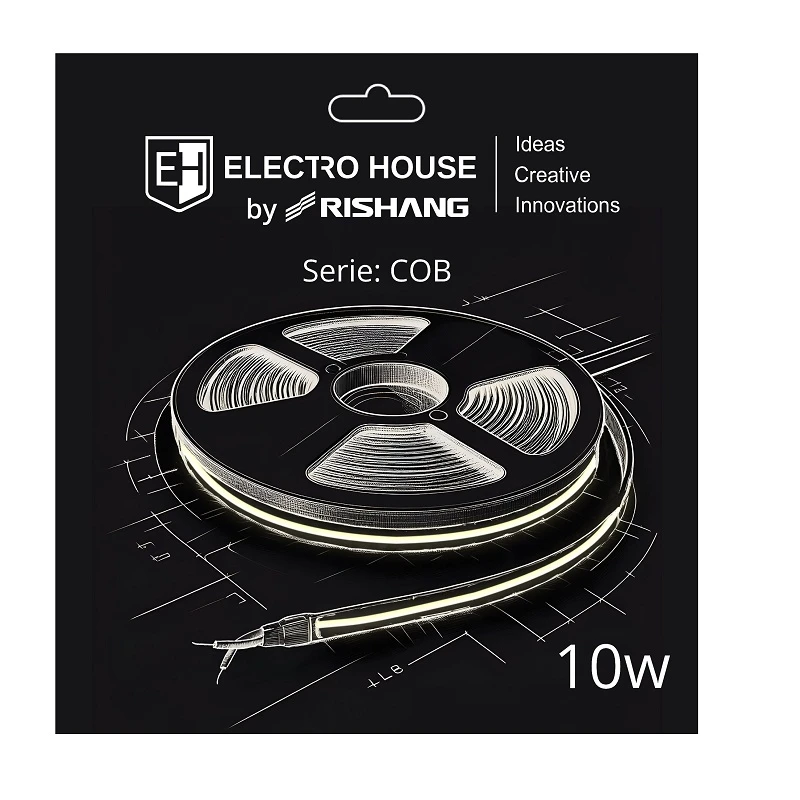 LED лента 10Вт 24В COB 320 диодов, 950 Лм, холодный белый 6500К, серия COB ElectroSpace - 2