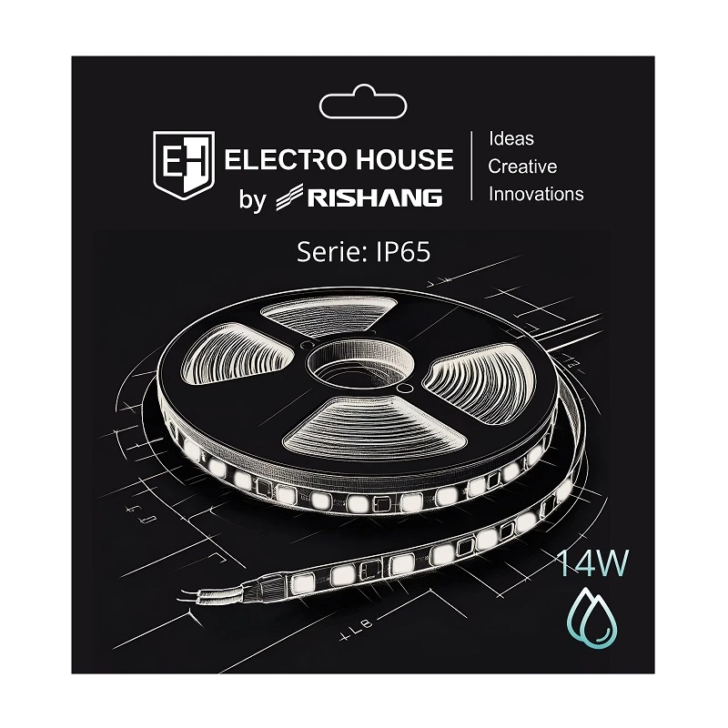 LED лента 14Вт 24В SMD2835 180 диодов, 1050 Лм, зеленый, серия IP65 ElectroSpace - 2