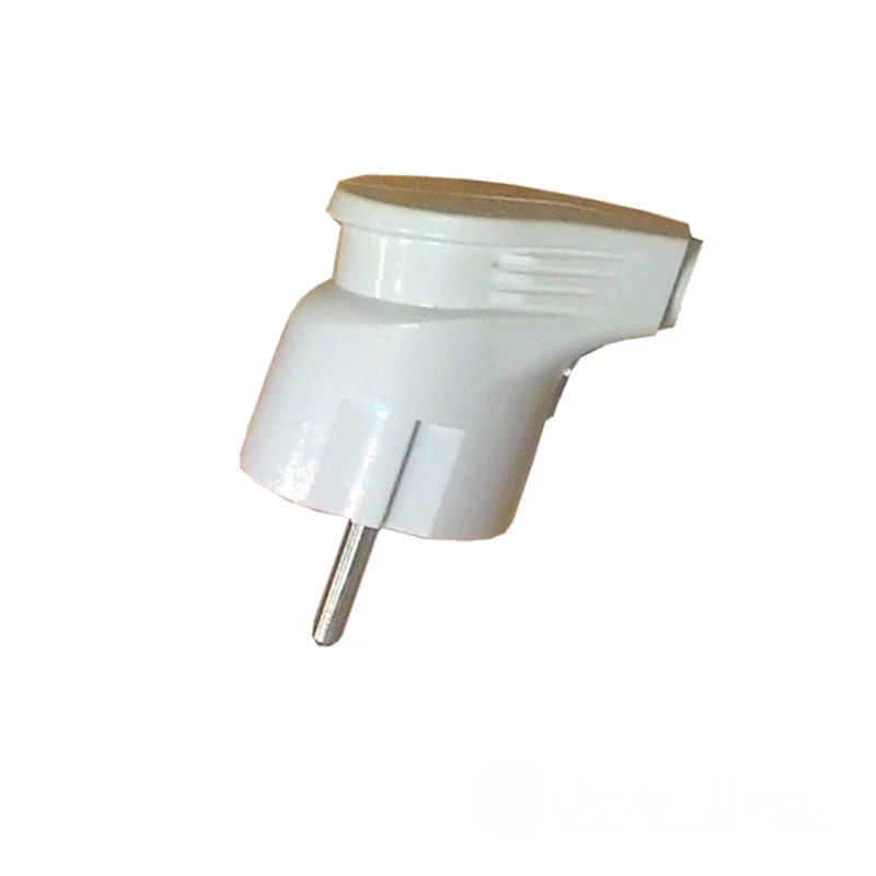 Вилка с заземлением угловая, белый - 2