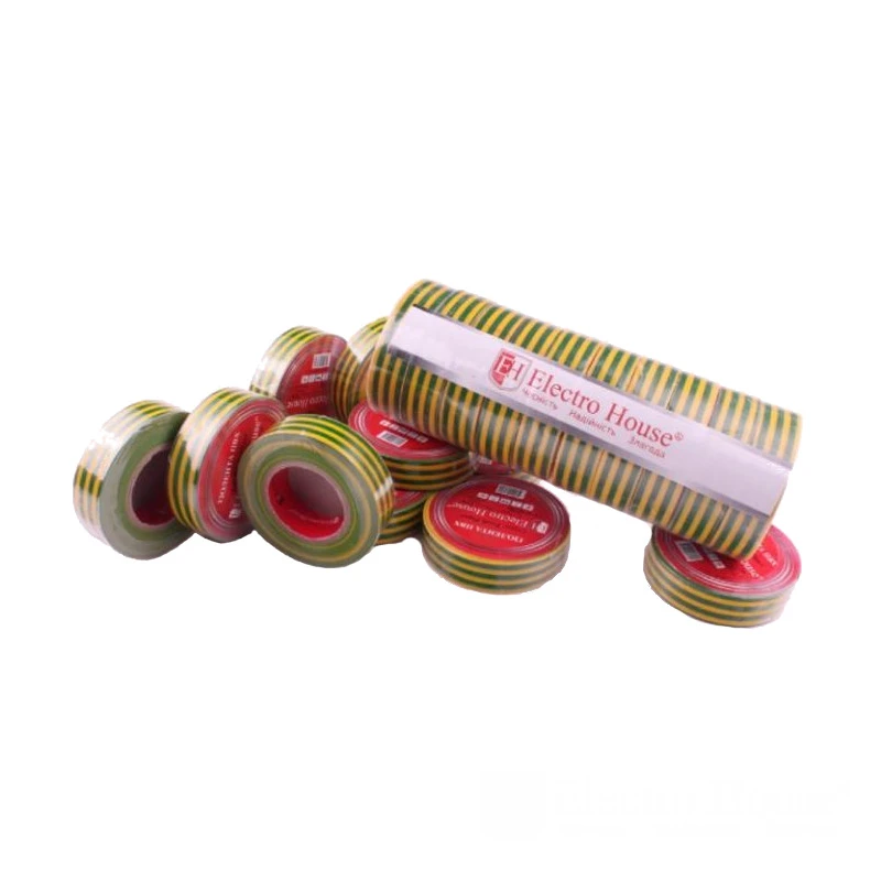 Ізоляційна стрічка 11 м Жовто-зелена - 2