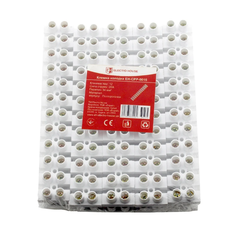 Клеммная колодка 14 мм² 20A, полипропилен