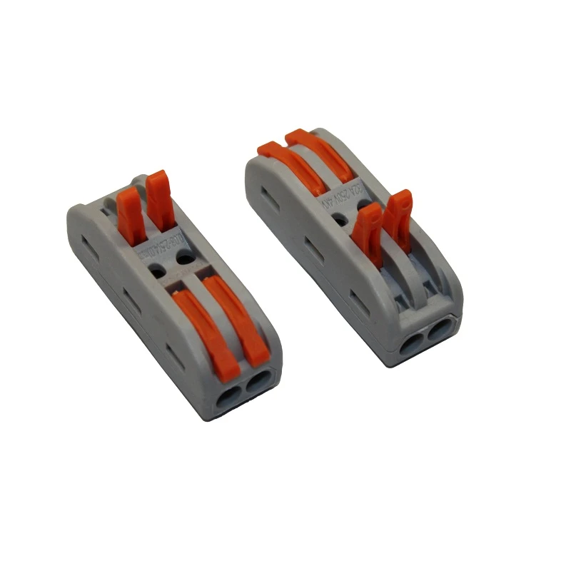 Коннектор двухсторонний на 2 контакта 600В, 32A, серый