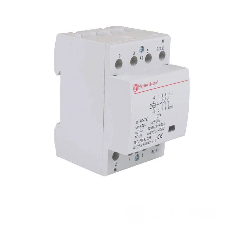 Контактор модульный 4P 63A 220-230 В, 4 нормально открытых контакта