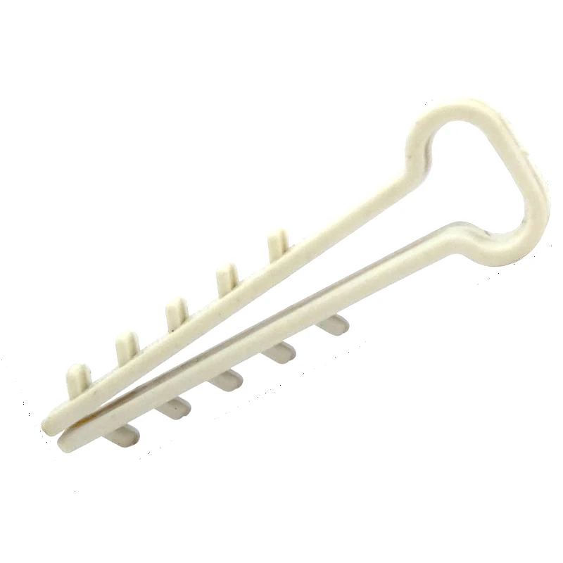 Крепление монтажное для плоского кабеля 10х5 мм, отверстие под дюбель Ø6 мм, 100 шт.