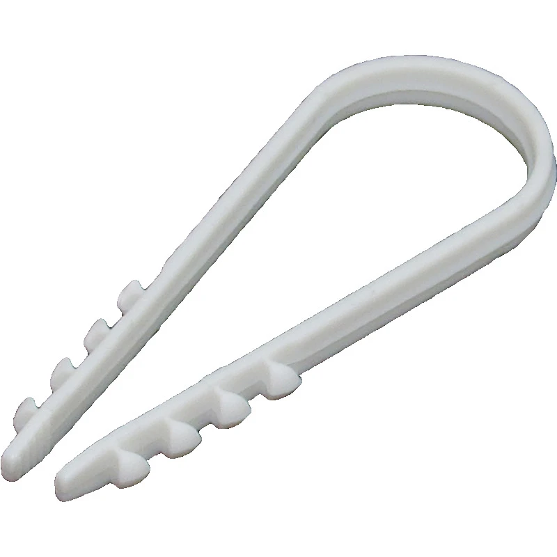 Крепление монтажное для круглого кабеля Ø8 мм, отверстие под дюбель Ø6 мм, 100 шт.