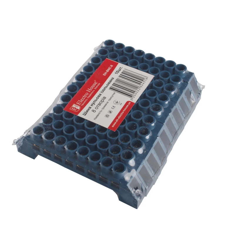 Шина нульова ізольована, 8  отворів