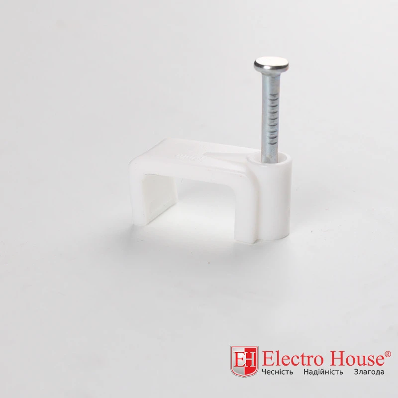 Клипса монтажная с гвоздем плоская 4 мм, 100 шт. - 2