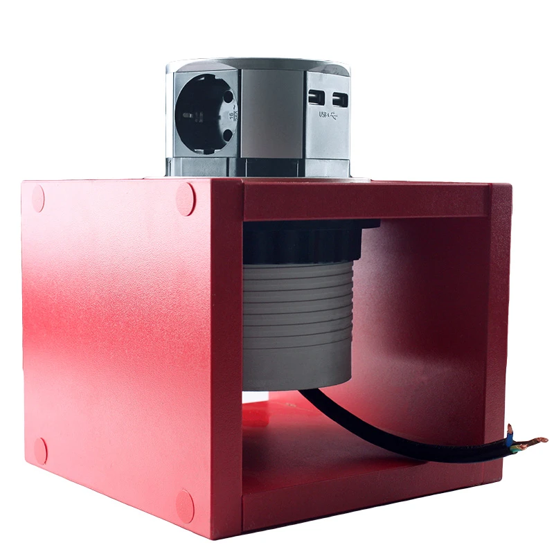 Встраиваемая розетка на 3x220V + 2xUSB EH-AR-302 Серебристый металлик