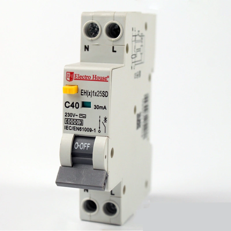 Дифф. автомат 25A 1p+N (1 модуль) 230-240 В 6кА