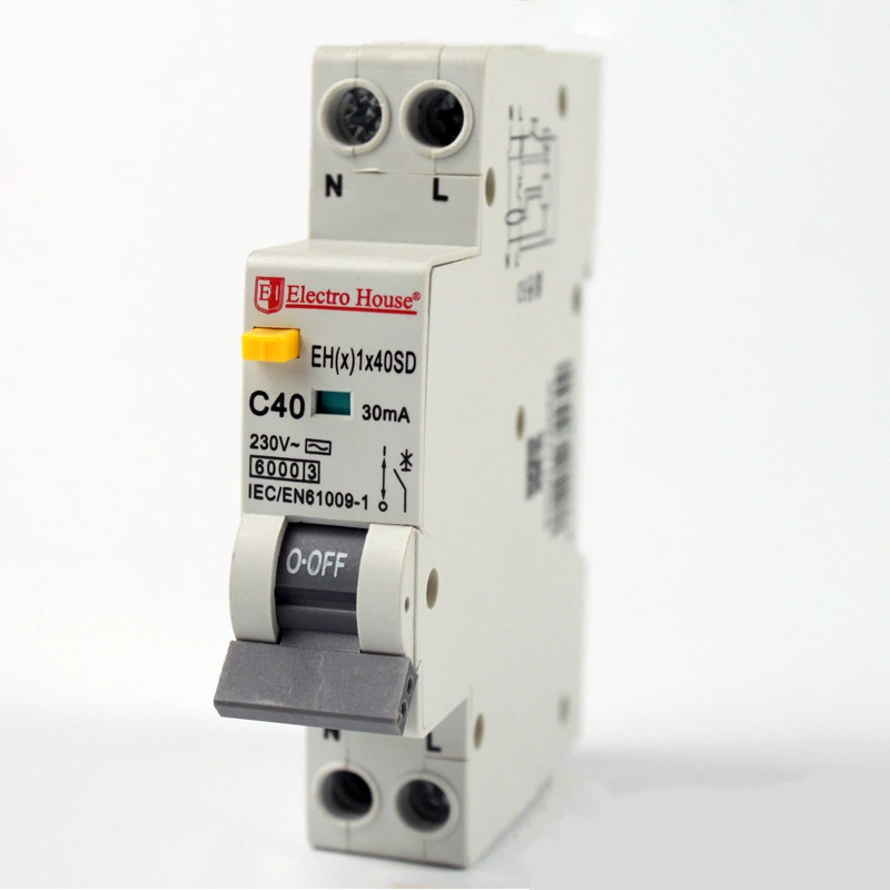 Дифф. автомат 40A 1p+N (1 модуль) 230-240 В 6кА