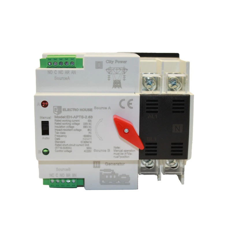 Автоматичний перемикач живлення 2P  63 А