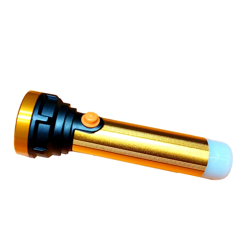 Фонарик с аккумулятором ручной 1 Вт, IP54, черный