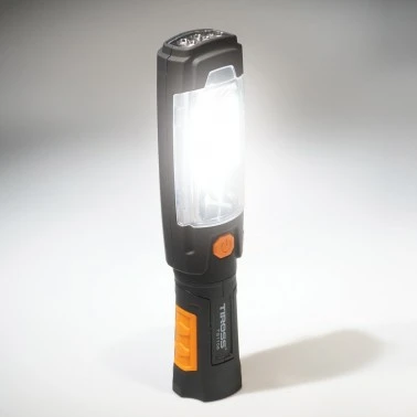 Фонарик с аккумулятором ручной с крючком 3Вт, оранжевый - 2