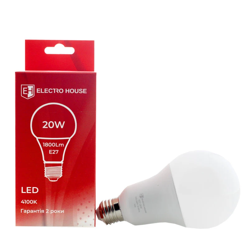 LED лампа A70 20Вт E27 4100К 1800 Лм 180-260 В