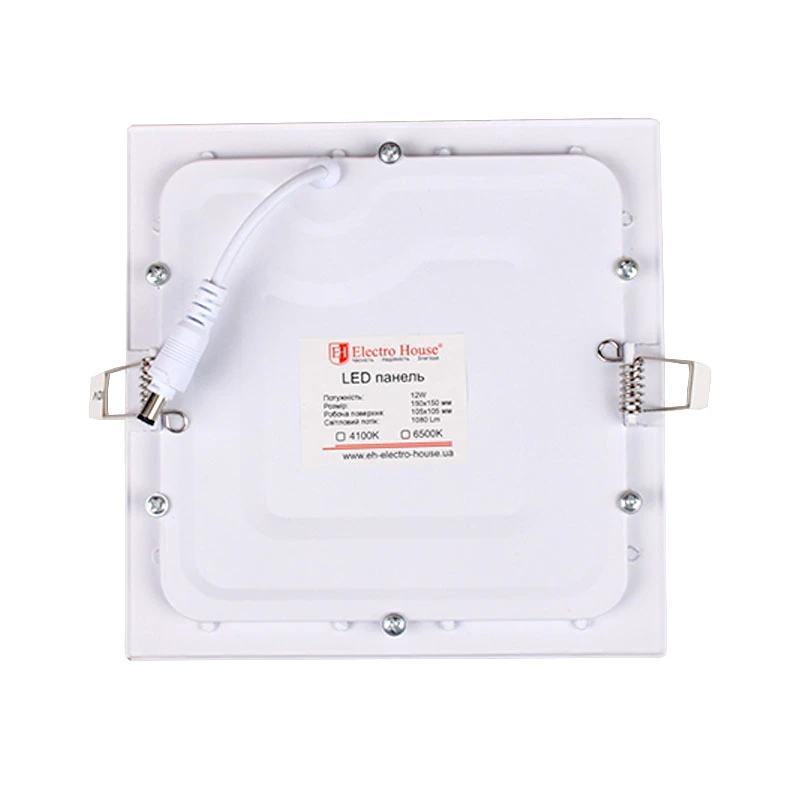 LED панель квадратная 170х170 мм 12Вт, нейтральный белый 4100К, 1080 Лм - 2
