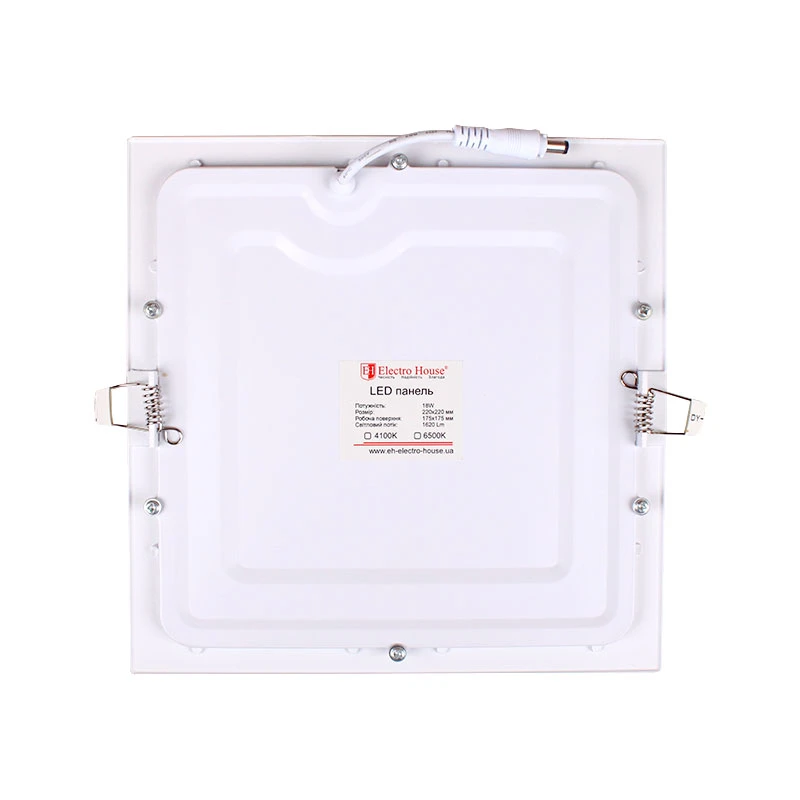 LED панель квадратная 225х225 мм 18Вт, нейтральный белый 4100К, 1650 Лм - 2