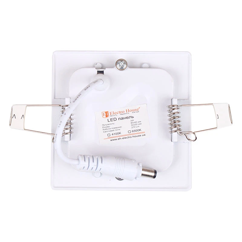 LED панель квадратная 85х85 мм 3Вт, нейтральный белый 4100К, 270 Лм - 2