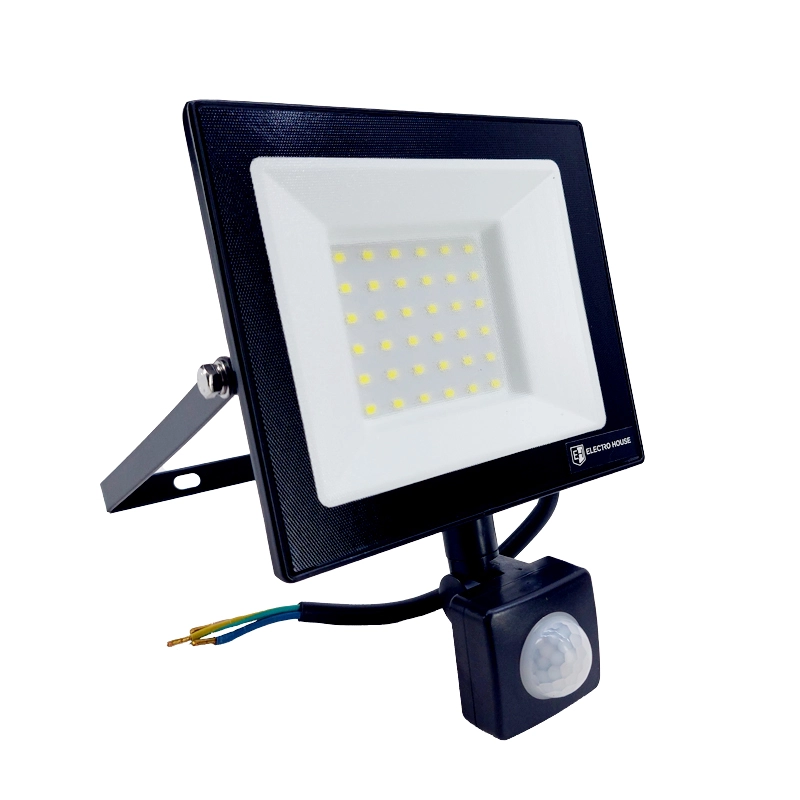 LED прожектор з датчиком руху 50Вт SMD5730, холодний білий 6500К, 4500 Лм - 2