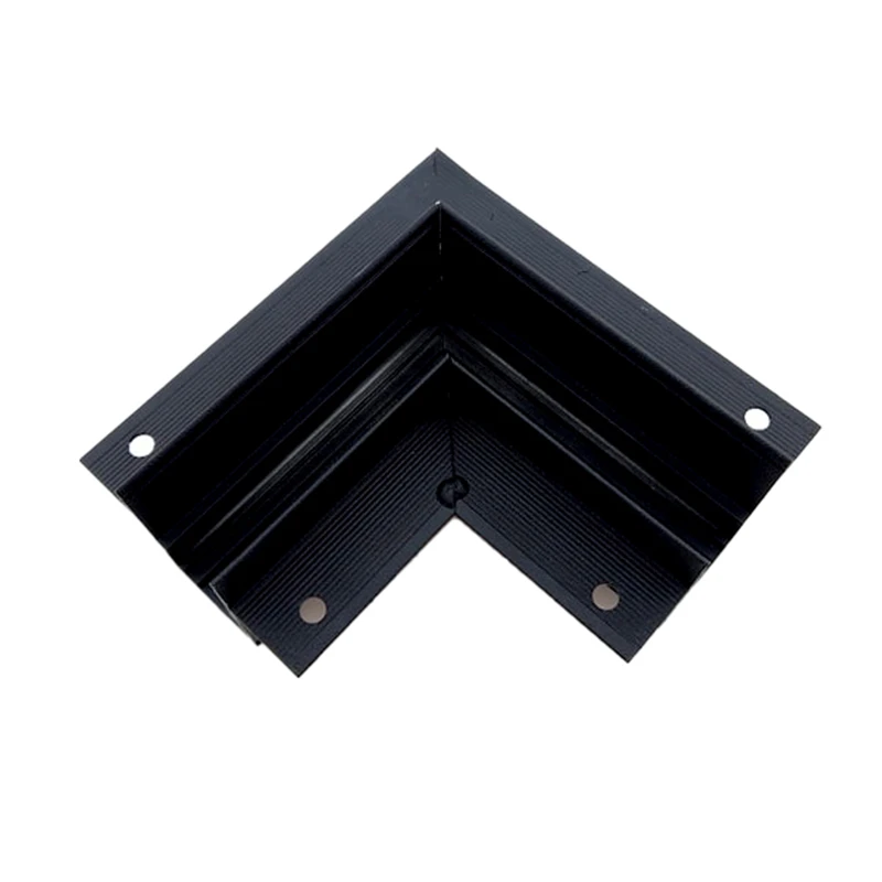 Угол трековой магнитной рейки врезной горизонтальный черный - 2