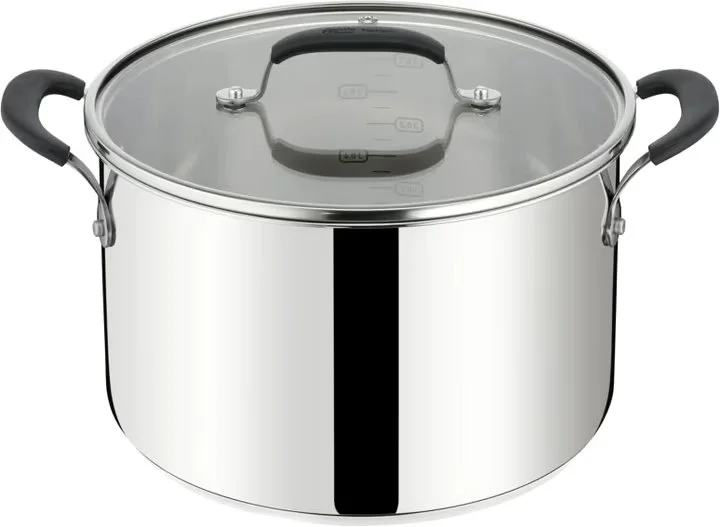 Каструля Tefal Jamie Oliver Home Cook, 8.4л, з кришкою, нержавіюча сталь, силікон