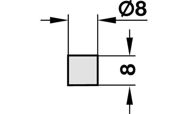 Магніт сталевий оцинкований 8мм 24697900 - 2