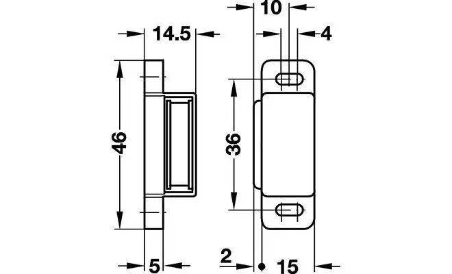 Фіксатор меблевий магнітний 2кг срібний 24626940 - 2