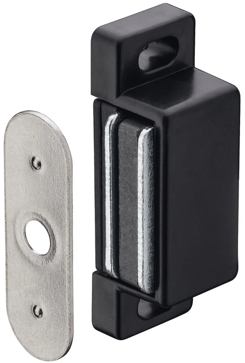 Фіксатор меблевий магнітний 2 к пластик чорний 24626341