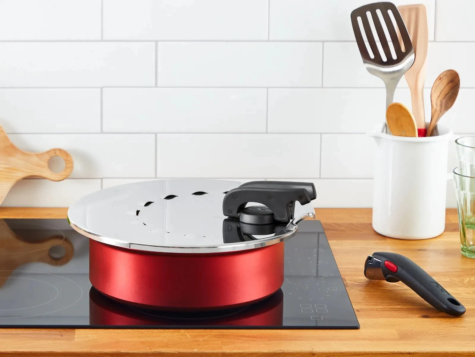 Кришка із захистом від розбризкування Tefal Ingenio, 20-28см, нержавіюча сталь, пластик - 3
