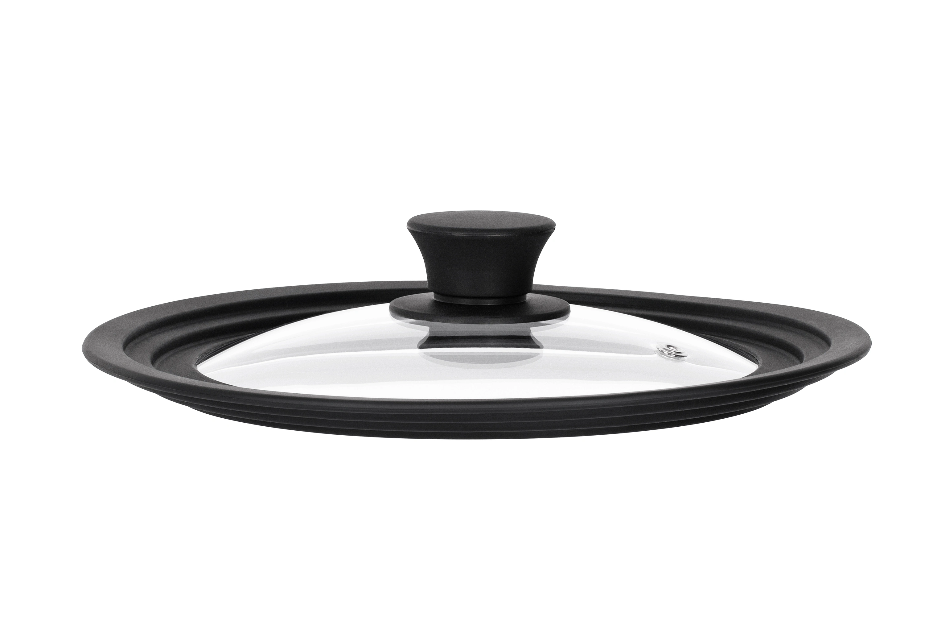 Кришка універсальна Ardesto Black Mars, Smart, 20х22х24см, термостійке скло, силікон