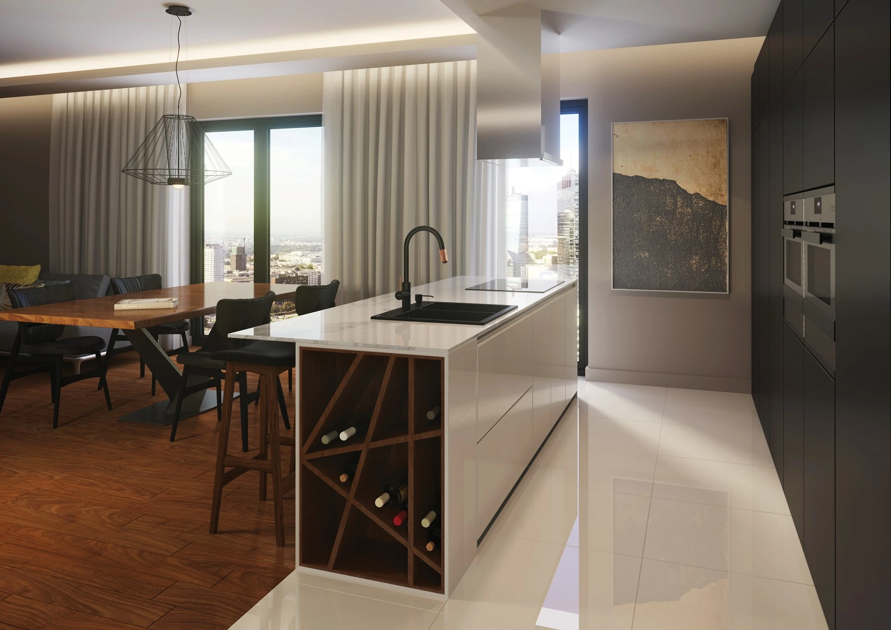 Змішувач для кухні Deante Aster, довжина виливу - 206мм, поворотний, 1+фільтр, чорний-мідь - 3