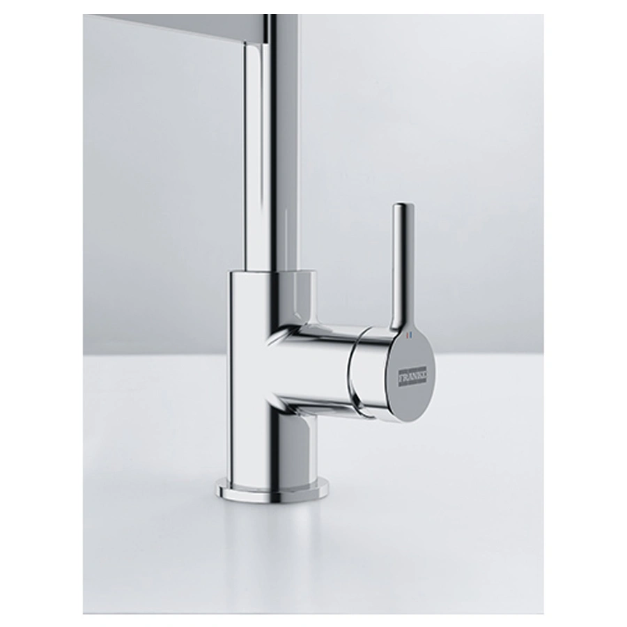 Змішувач для кухні Franke Lina, довжина виливу - 215мм, гнучкий, 1важіль, хром-чорний - 2