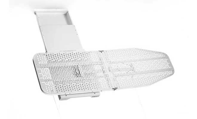 Прасувальна дошка Hafele Ironfix вбудована висувна поворотна без чохла 500 мм 40 кг Білий (568.60.79