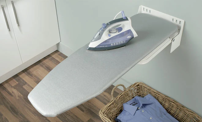 Дошка прасувальна Hafele настінна відкидна білий з чохлом алюміній 56866723