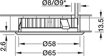Монтажне кільце LED 2025 26 пластик нікель матовий 83372170 - 2