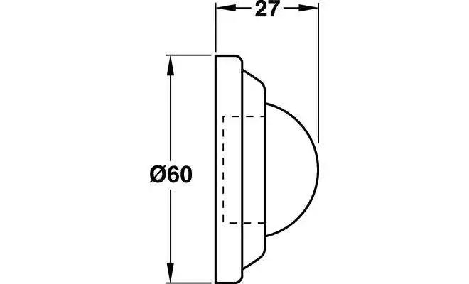 Стопор дверний настінний латунний полірований D60 мм 27мм 93714918 - 2