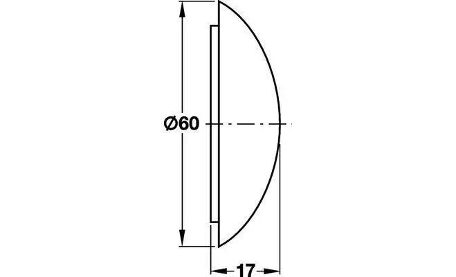 Стопор дверний настінний білий 17 мм D60 мм 93791500 - 2