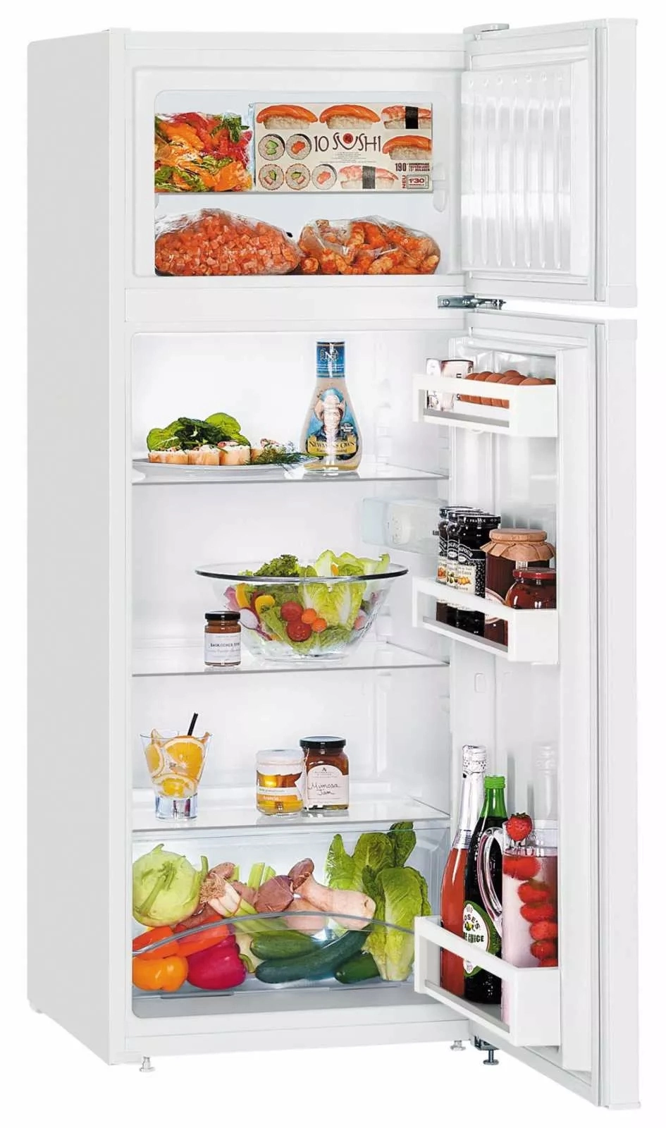 Холодильник Liebherr з верхньою мороз., 140x55x63, холод.відд.-189л, мороз.відд.-44л, 2 дв., A+, ST, - 6